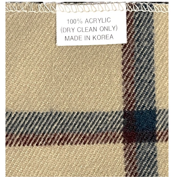 Plaid Tan Scarf - Picture 3 of 4